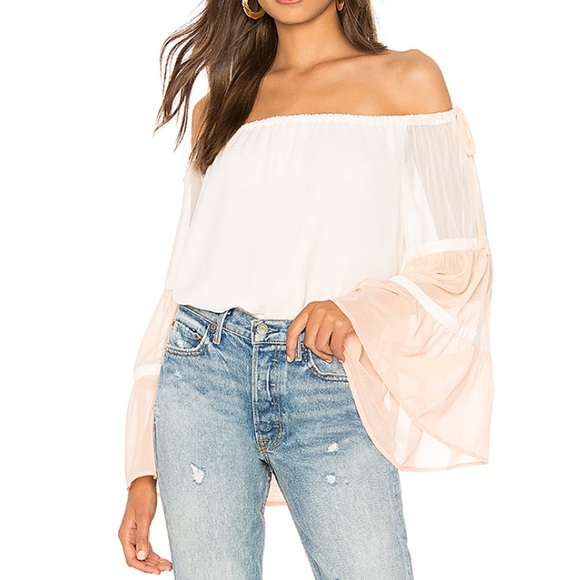 1. State Tops - 1.State Off Shoulder Colorblock Top